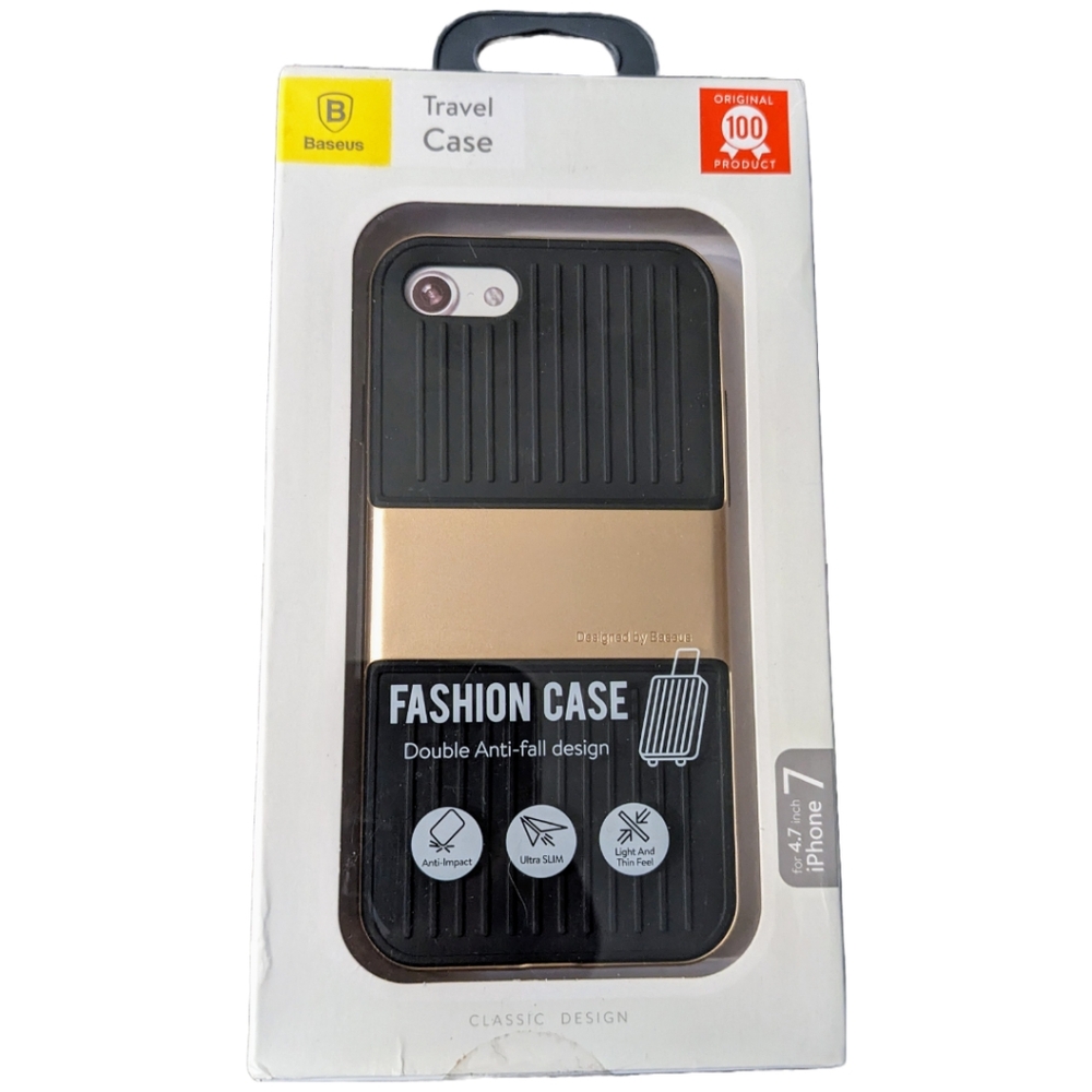 Baseus Tyrant Gold iPhone 7 Fashion Case with Double Anti Fall Design